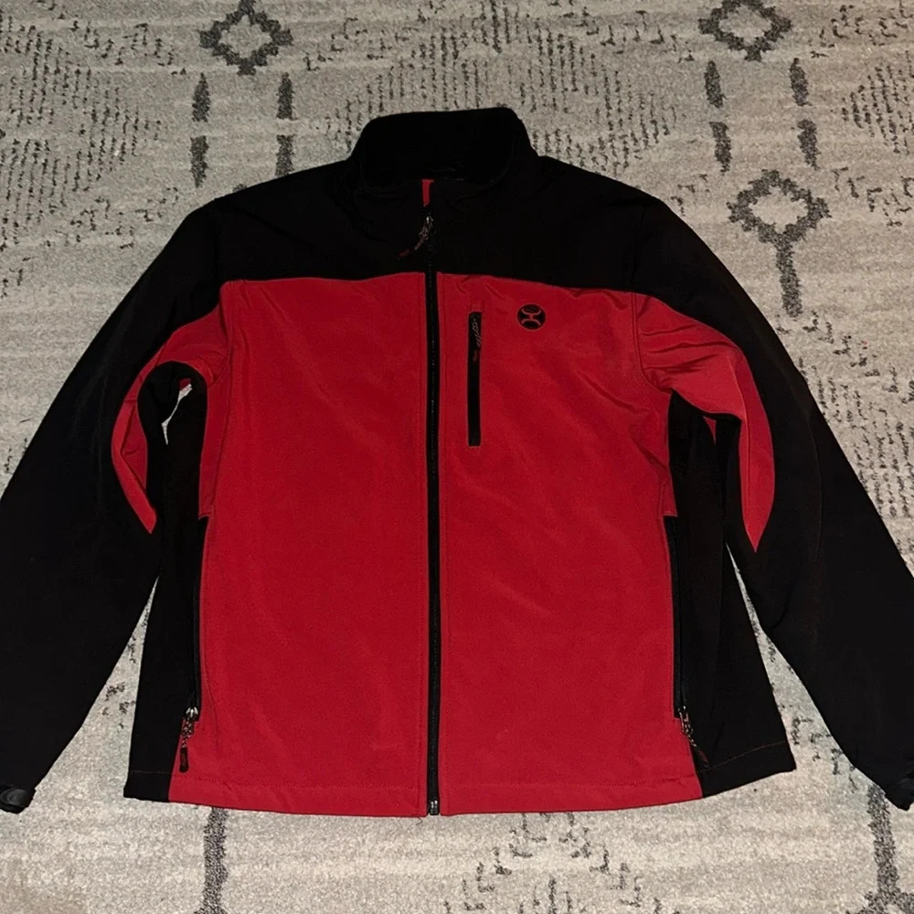 Hooey‎ Men's Black & Red All Around Soft Shell Jacket- XL